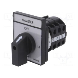 1 pcs x LUMEL - PKT4-C97TXXXOFA000 - Switch: ammeter cam switch, Stabl.pos: 4, 16A, OFF-L1-L2-L3, Pos: 4