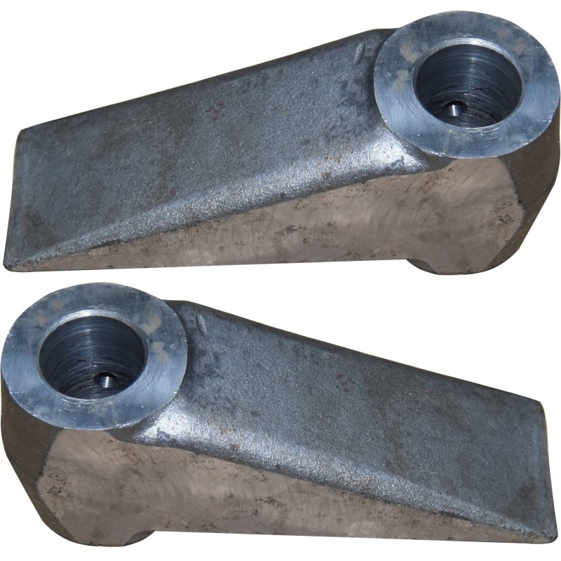 Set of 2x solid, strong side drawbar eyes, diameter 35 d50