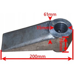 Set of 2x solid, strong side drawbar eyes, diameter 35 d50