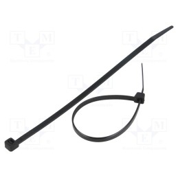100 pcs x FIX&FASTEN - FIX-S-4.8X180/BK - Cable tie, L: 180mm, W: 4.8mm, polyamide, 222N, black, Ømax: 42mm