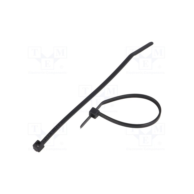 100 pcs x HELLERMANNTYTON - 111-01910 - Cable tie, L: 100mm, W: 2.5mm, polyamide, 80N, black, Ømax: 22mm, T
