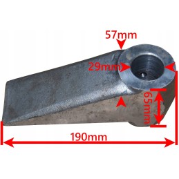 Set of 2x solid, strong side drawbar eye, diameter 29 d47