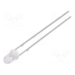 1 pcs x OPTOSUPPLY - OSO5JA3131A - LED, 3mm, orange, 1560÷2500mcd, 30°, Front: convex, 1.8÷2.6V