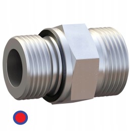 Straight hydraulic connector, connection m22x1 5 g 1 2