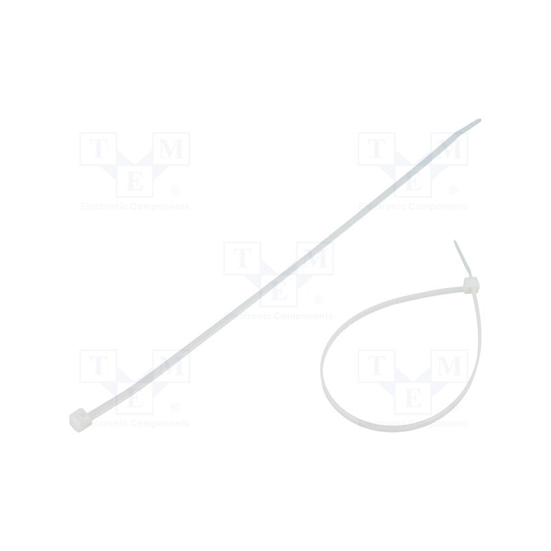 100 pcs x FIX&FASTEN - FIX-S-3.6X250/N - Cable tie, L: 250mm, W: 3.6mm, polyamide, 177N, natural, Ømax: 66mm
