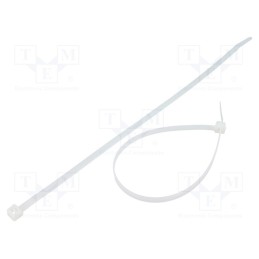 100 pcs x FIX&FASTEN - FIX-S-4.8X250W/N - Cable tie, L: 250mm, W: 4.8mm, polyamide, 333N, natural, Ømax: 66mm