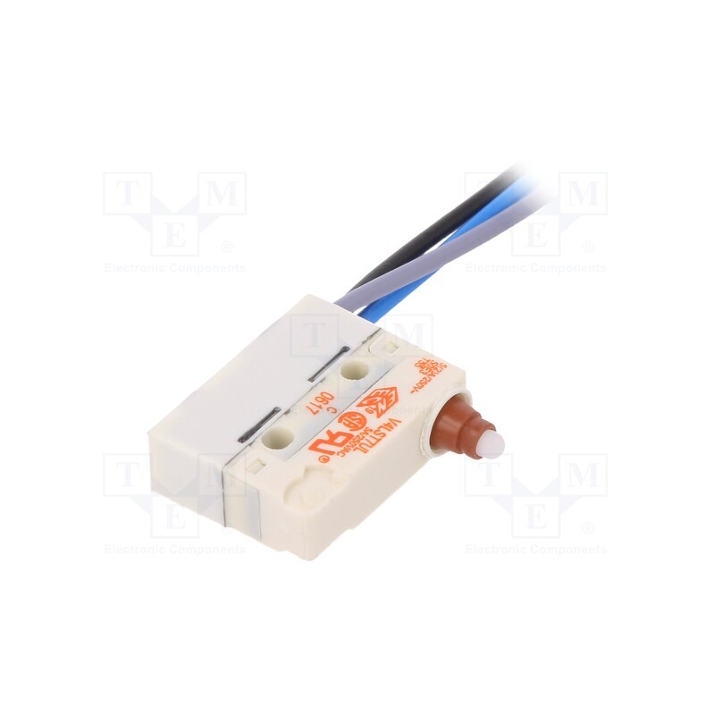 1 pcs x SAIA-BURGESS - V4LSK2 - Microswitch SNAP ACTION, 5A/250VAC, with pin, SPDT, ON-(ON), V4L