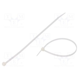 100 pcs x KSS WIRING - CV-200A - Cable tie, L: 203mm, W: 3.6mm, polyamide, 176.5N, natural, Ømax: 55mm