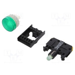 1 pcs x SPAMEL - ST22-LZ-230-LED\AC - Control lamp, 22mm, ST22, -25÷70°C, Illumin: LED, Ø22mm, IP65, green