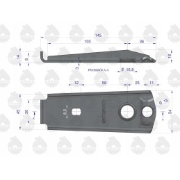 C 360 drive disengagement lever, original Ursus