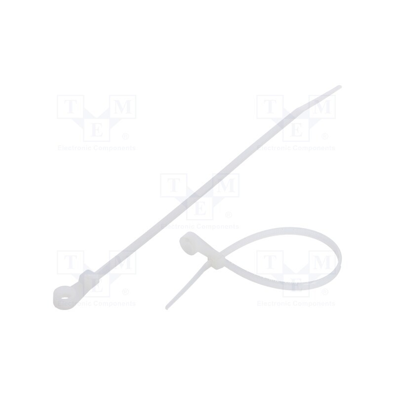 100 pcs x FIX&FASTEN - FIX-M-3.6X170S/N - Cable tie, with a hole for screw mounting, L: 170mm, W: 3.6mm