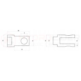 End forks attaching the cable to the splitter