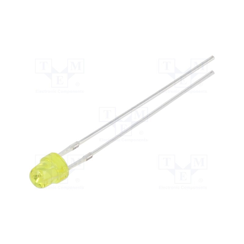 1 pcs x OPTOSUPPLY - OSY5JA3VA3A - LED, 3mm, yellow, 100÷150mcd, 100°, Front: convex, 2.1÷2.6V, 78mW