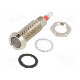 1 pcs x MARL - 508-532-23 - Indicator: LED, recessed, green, 24÷28VDC, Ø8.1mm, IP67, brass