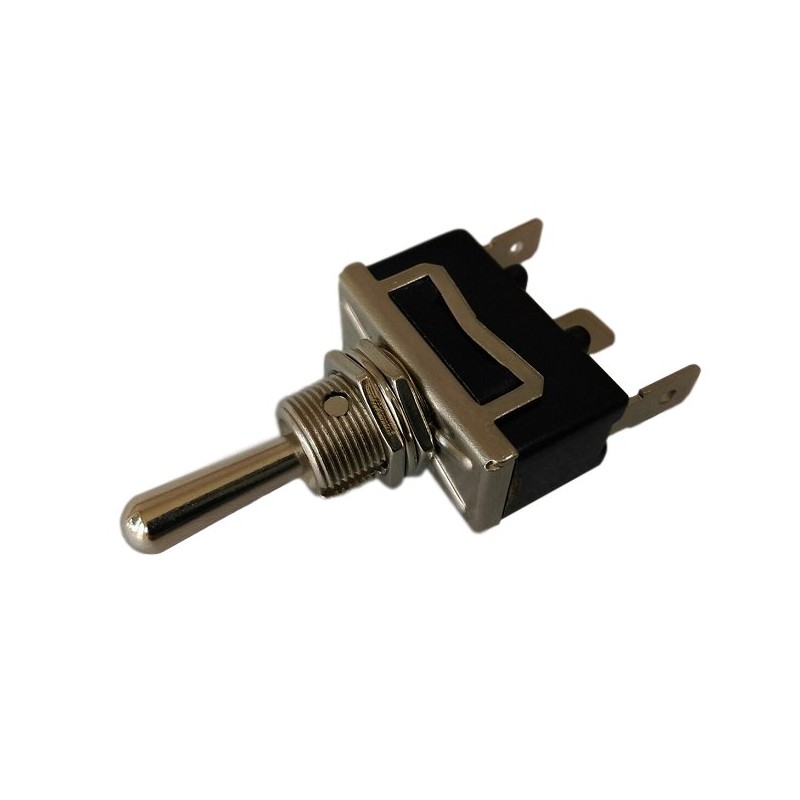 On off on tilting toggle switch, 3 positions