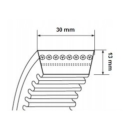 Combine belt 55x22 xh 1860 cl 644177 0vx claas