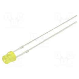 1 pcs x OPTOSUPPLY - OSY5JA3P83A - LED, 3mm, yellow, 220÷330mcd, 80°, Front: recessed, 1.8÷2.6V, 78mW