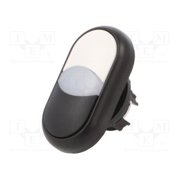 1 pcs x EATON ELECTRIC - M22S-DDL-WS - Switch: double, 22mm, Stabl.pos: 1, white/black, M22-FLED,M22-LED
