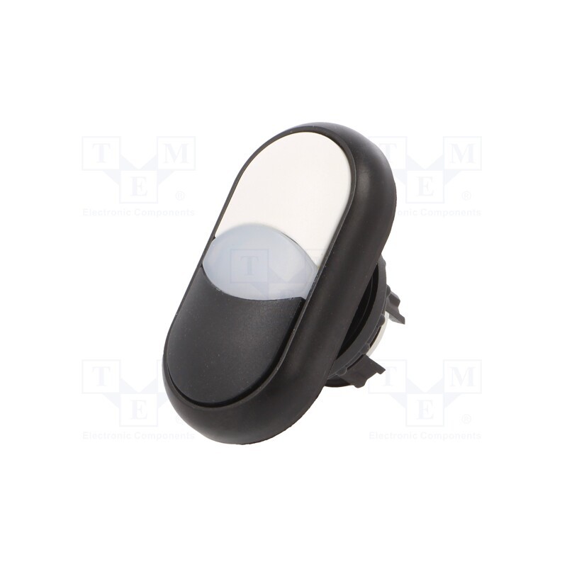 1 pcs x EATON ELECTRIC - M22S-DDL-WS - Switch: double, 22mm, Stabl.pos: 1, white/black, M22-FLED,M22-LED