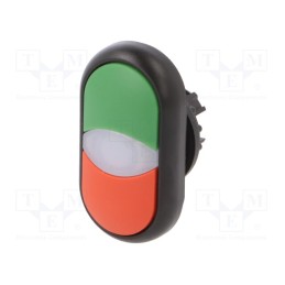 1 pcs x EATON ELECTRIC - M22S-DDL-GR - Switch: double, 22mm, Stabl.pos: 1, green/red, M22-FLED,M22-LED