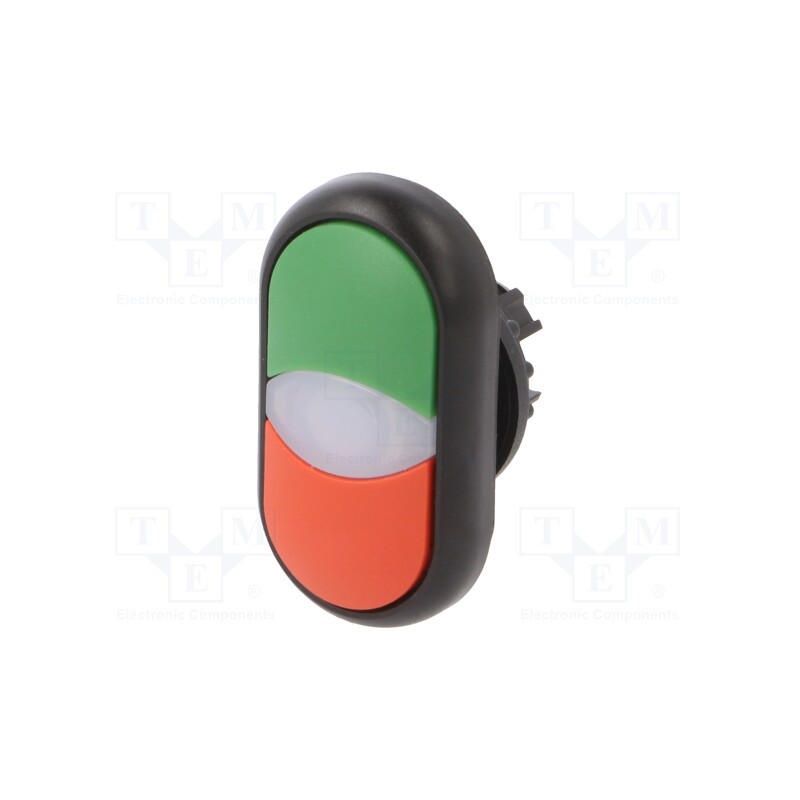 1 pcs x EATON ELECTRIC - M22S-DDL-GR - Switch: double, 22mm, Stabl.pos: 1, green/red, M22-FLED,M22-LED