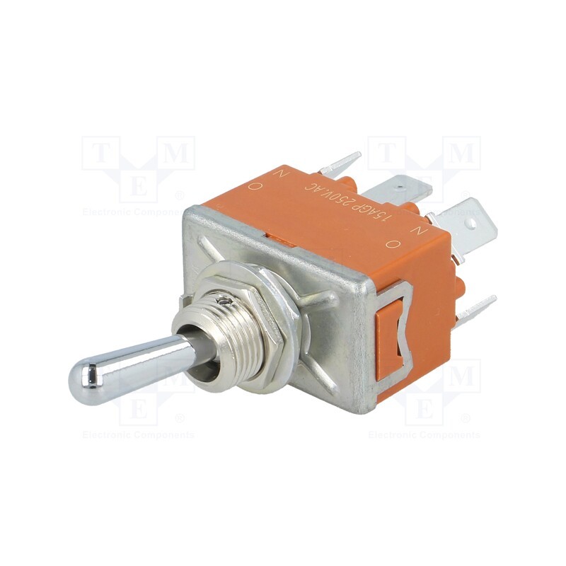 1 pcs x PANASONIC - T215NAULCSAFJ - Switch: toggle, Pos: 2, DPDT, ON-ON, 15A/250VAC, 15A/30VDC, -25÷85°C