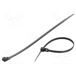 100 pcs x FIX&FASTEN - FIX-TR-4.8X200/BK - Cable tie, multi use, L: 200mm, W: 4.8mm, polyamide, 222N, black