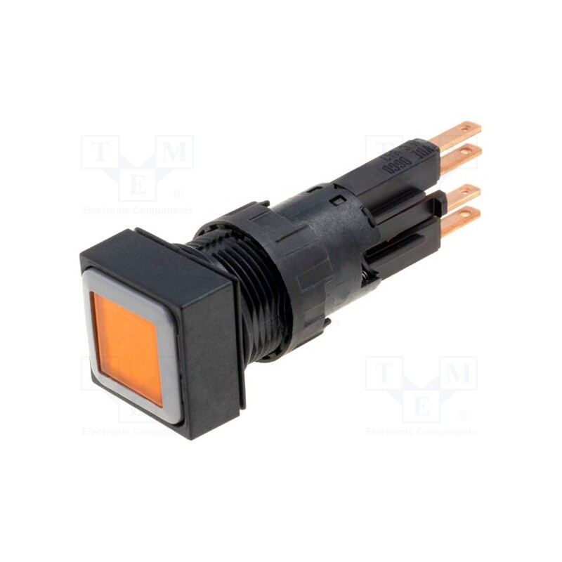 1 pcs x EATON ELECTRIC - Q18DR-GE - Switch: push-button, 16mm, Stabl.pos: 2, yellow, Pos: 2, -25÷70°C