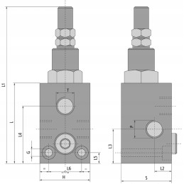 Hydraulic overflow valve 3 8 45l 50 220bar