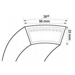 Belt for hm h 3950 nh 440780 claas combine harvester