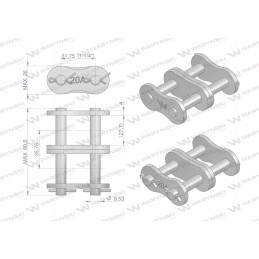 Reinforced chain lock z20a 2 ansi a 100 r2
