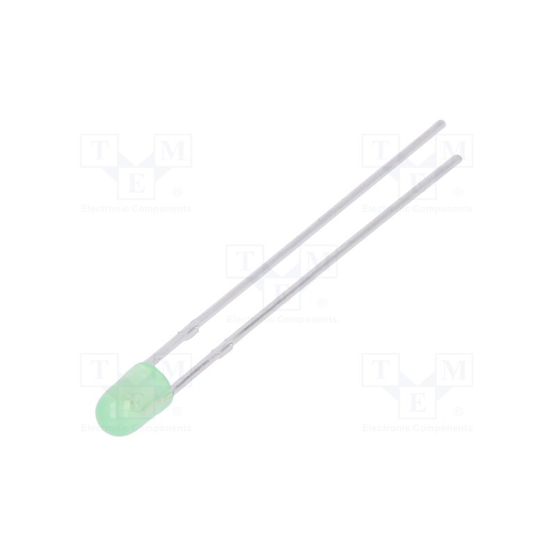 1 pcs x LUCKYLIGHT - LL-304GD2P-1B - LED, 3mm, yellow green, 90÷160mcd, 80°, Front: convex, 1.6÷2.4V