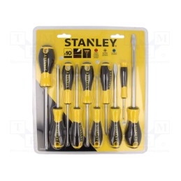 1 set x STANLEY - STHT0-60211 - Kit: screwdrivers, Phillips,Pozidriv®,slot, Essential, blister
