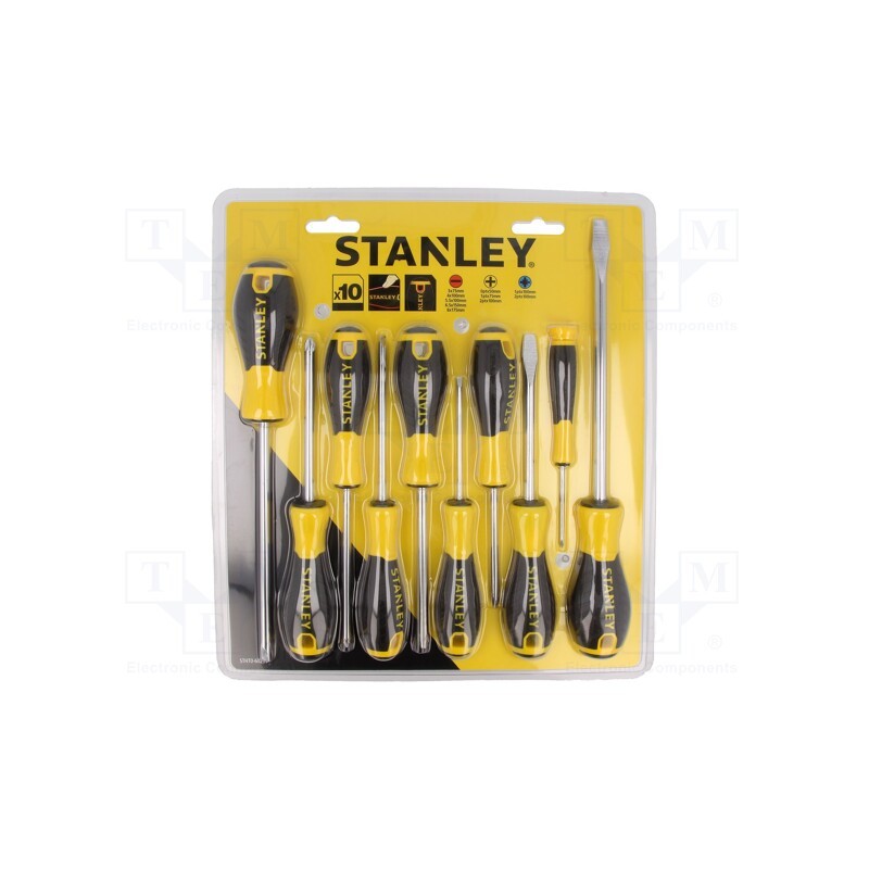 1 set x STANLEY - STHT0-60211 - Kit: screwdrivers, Phillips,Pozidriv®,slot, Essential, blister