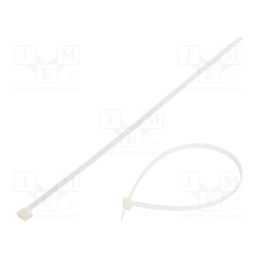 100 pcs x FIX&FASTEN - FIX-S-7.6X400/N - Cable tie, L: 400mm, W: 7.6mm, polyamide, 533N, natural, Ømax: 105mm