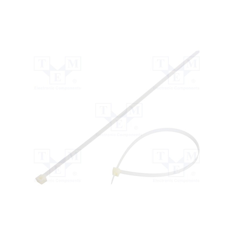 100 pcs x FIX&FASTEN - FIX-S-7.6X400/N - Cable tie, L: 400mm, W: 7.6mm, polyamide, 533N, natural, Ømax: 105mm