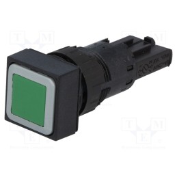1 pcs x EATON ELECTRIC - Q18DR-GN - Switch: push-button, 16mm, Stabl.pos: 2, green, Pos: 2, -25÷70°C