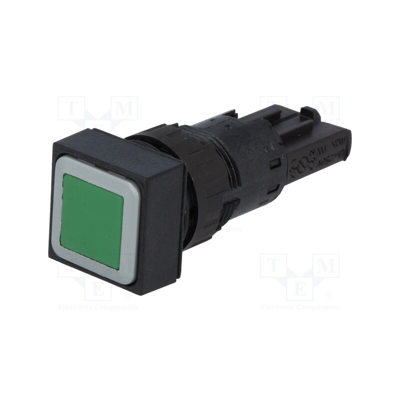 1 pcs x EATON ELECTRIC - Q18DR-GN - Switch: push-button, 16mm, Stabl.pos: 2, green, Pos: 2, -25÷70°C