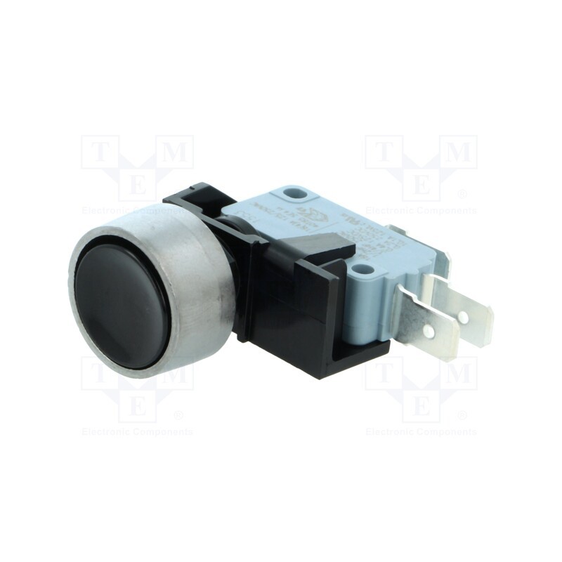 1 pcs x BULGIN - C0911KBAAJ - Switch: push-button, Pos: 2, SPDT, 16A/250VAC, ON-(ON), Ø12.7mm