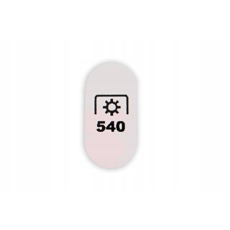 P5s51401008 PTO speed sticker 540