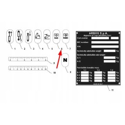 P5s51401008 PTO speed sticker 540