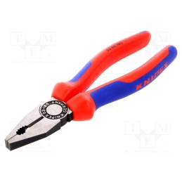1 pcs x KNIPEX - 03 02 180 - Pliers, universal, 180mm, for bending, gripping and cutting