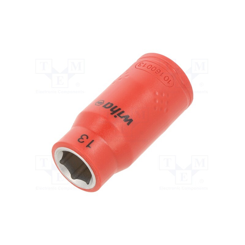 1 pcs x WIHA - 43080 - Socket, 6-angles,insulated,socket spanner, HEX 13mm, 1/2', 55mm