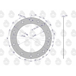 Complete set of hub reduction gaskets for C 330 or Ursus
