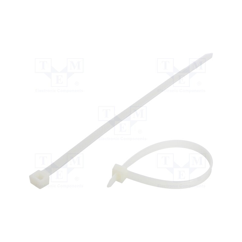 100 pcs x FIX&FASTEN - FIX-S-7.6X213/N - Cable tie, L: 213mm, W: 7.6mm, polyamide, 533N, natural, Ømax: 58mm