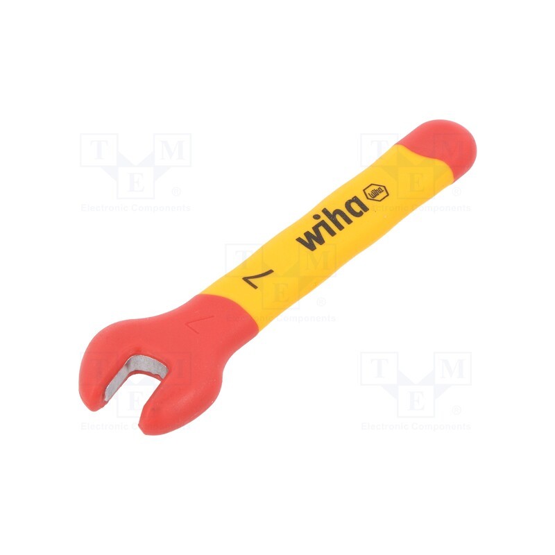 1 pcs x WIHA - 43027 - Wrench, insulated,spanner, 7mm, Overall len: 90mm