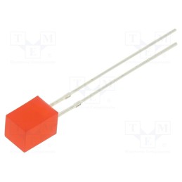 1 pcs x OPTOSUPPLY - OSR5JA7NE4B - LED, rectangular, 5x5x7mm, red, 150÷220mcd, 140°, Front: flat, 20mA
