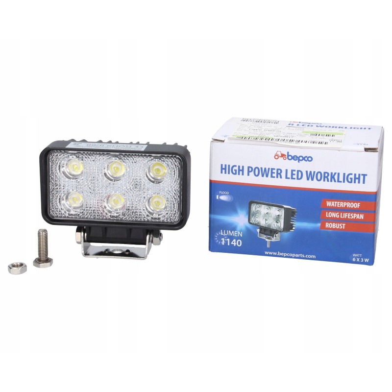 LED work lamp 18w 1140lm diffused light