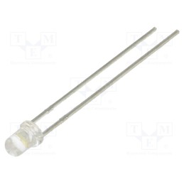 1 pcs x LUCKYLIGHT - LL-304WC4B-W2-3PD - LED, 3mm, white cold, 9000mcd, 30°, Front: convex, 2.8÷3.8V