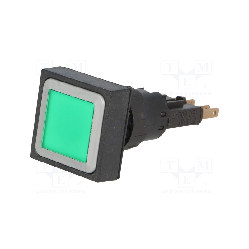 1 pcs x EATON ELECTRIC - Q25LT-GN/WB - Switch: push-button, 16mm, Stabl.pos: 1, green, filament lamp